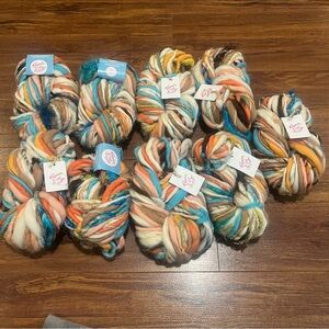 9 Knit Collage Dreamland Boho Dance Handspun Skeins Wool Silk Mohair knit